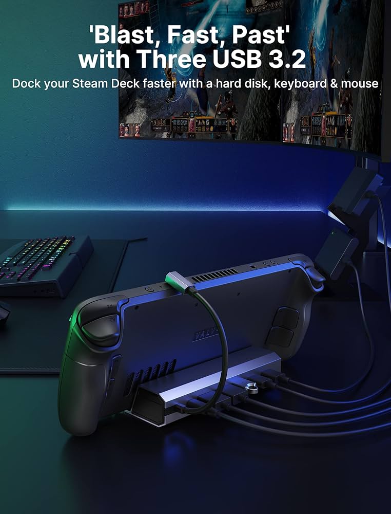 JSAUX 7-in-1 Docking Station for Steam Deck and ROG Ally